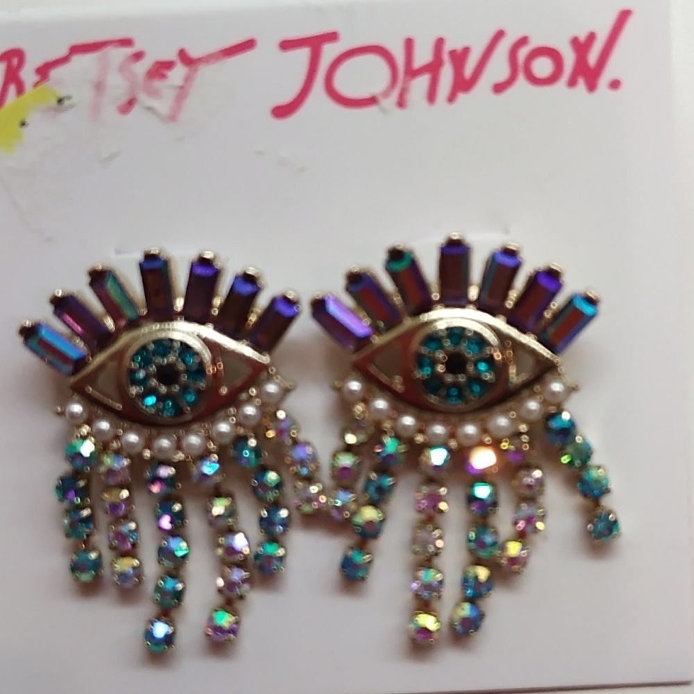 Betsey Johnson New Eye Spy Earrings